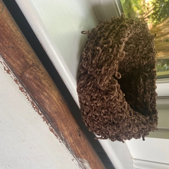 Anthropologie Loose Knit Chenille Brown Headband - Picture 3 of 4